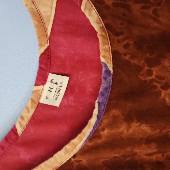 Geometrical Shape Marbled/Dyed Vintage Mini Dress - Picture 3 of 5